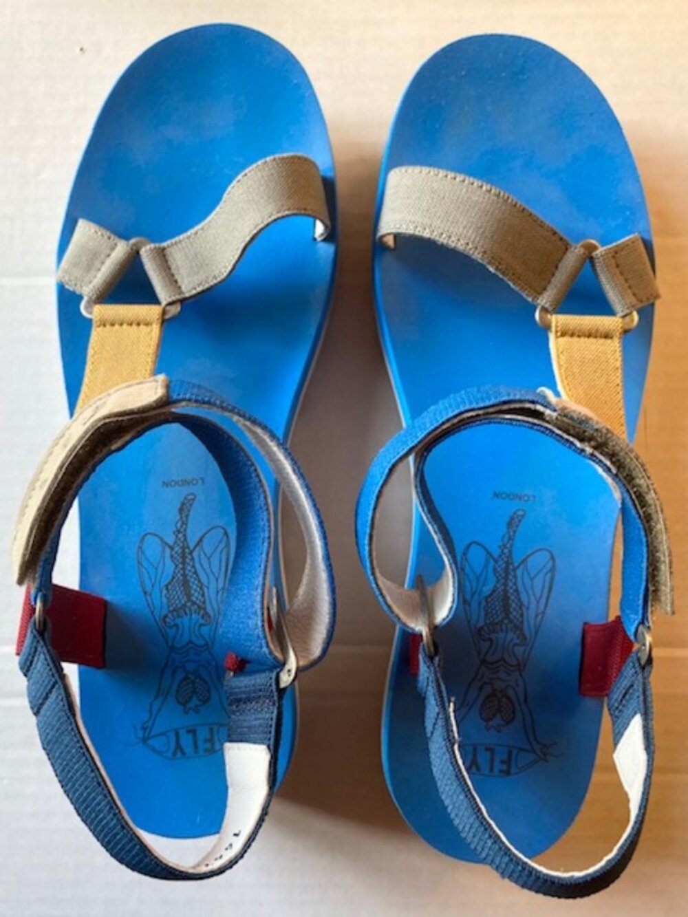 Women's Fly London Yefa Wedge Cupido Multicol (AZURE) Sandals Size 40 YEFA726FLY - Picture 5 of 6